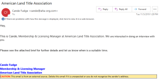Phishing email