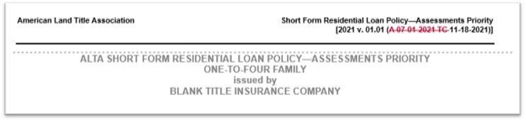 Policy form 3