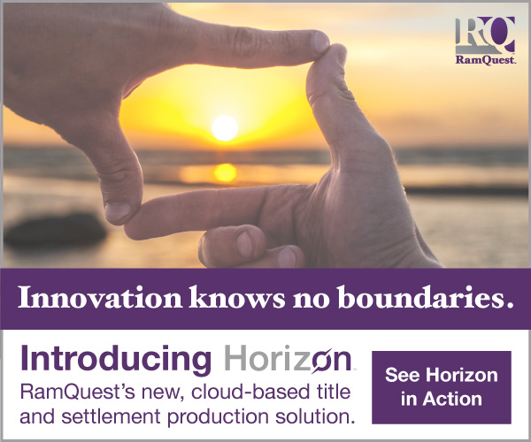 Innovation knows no boundaries. Introducing Horizon™, RamQuest’s new, cloud-based title and settlement production solution. From state-of-the-art security and redefined flexibility to intuitive navigation and an exceptional user experience, Horizon is where innovation meets excellence. 