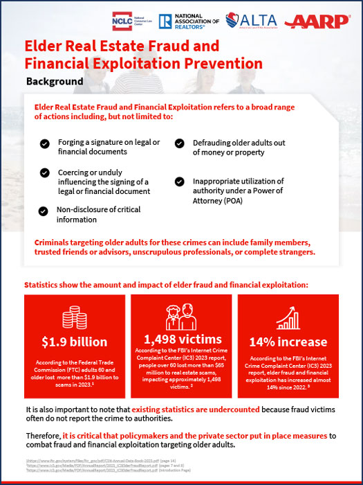 Elder Real Estate Fraud and Financial Exploitation Prevention