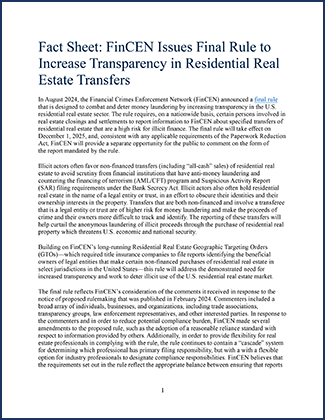 Fact Sheet: Residential Real Estate Transfers 