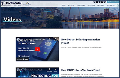 Continental Title Website Website Screenshot